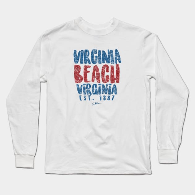 Virginia Beach, Virginia, Est. 1887 Long Sleeve T-Shirt by jcombs